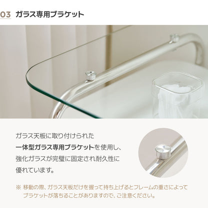 roomnhome ぺブル ガラスデスク 100cm 収納棚デスク デスク パソコンデスク 学習机 ガラス ガラス天板 ハイタイプ 収納 机つくえ 韓国インテリア ミッドセンチュリー(代引不可)