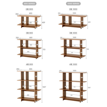 roomnhome バルトスクエアラック 幅80cm 3段オープンラック木製 見せる収納 収納 サイドテーブル メイクスペース デザインラック シェルフ スリム ディスプレイラック 本棚 ブラウン 韓国インテリア