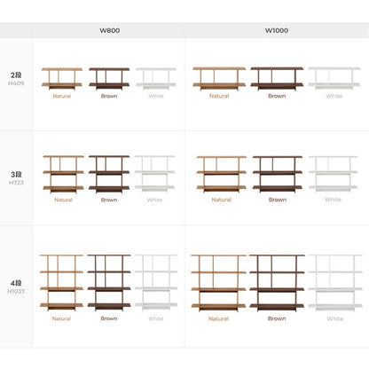 roomnhome バルトスクエアラック 幅80cm 3段オープンラック木製 見せる収納 収納 サイドテーブル メイクスペース デザインラック シェルフ スリム ディスプレイラック 本棚 ブラウン 韓国インテリア