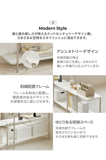 roomnhome ステンレス オープンラック ステンレス バルトステンシェルフ 収納 幅80cm 2段 棚 ミッドセンチュリー デザインラック 見せる収納 ラック 省スペース シンプル モダン 韓国インテリア
