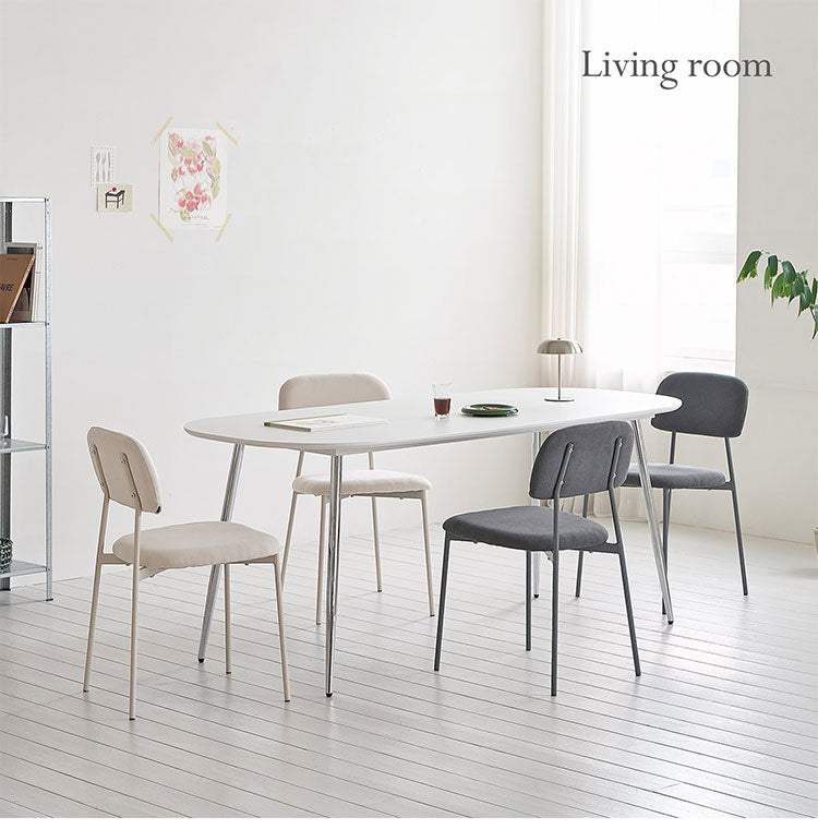 roomnhome デンバーファブリックチェア 椅子 背もたれ モダン リビングチェア ダイニングチェア 食卓椅子 インテリアコーディネート おしゃれ 北欧 シンプル ワンルーム スチールフレーム(代引不可)