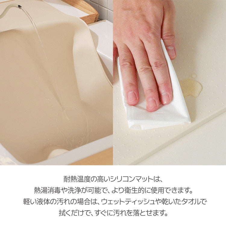roomnhome シリコンマット エンボス加工滑り止め付き 約81 × 61cm 薄型 防臭防水機能付き トイレトレー ペットトイレ 薄型 ペット シート シーツ ペットシート