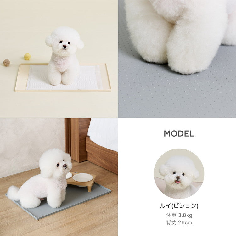 roomnhome シリコンマット エンボス加工滑り止め付き 約81 × 61cm 薄型 防臭防水機能付き トイレトレー ペットトイレ 薄型 ペット シート シーツ ペットシート