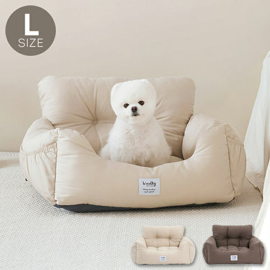 Woolly Pet in style 犬に優しい ペット用 カーシート Lサイズ 60×50×36cm ドライブシート 固定ベルト付き ペットベッド 車用 ドライブシート ルームアンドホーム(代引不可)