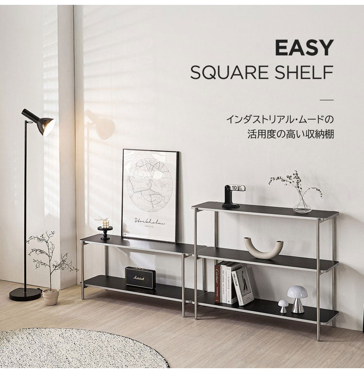 roomn ステンレス オープンラック 幅80cm 2段 roomnhome イージー ラック オープンシェルフ 幅80 ステンレス ラック