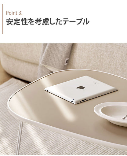 roomnhome ニューぺブル 折り畳み 幅60cm センターテーブル 韓国インテリア リビングテーブル コーヒーテーブル コンパクト シンプル 軽い スリム 一人暮らし 一人用 韓国製(代引不可)