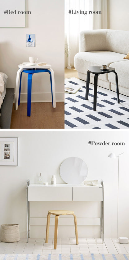 roomnhome スツール スタッキング コンパクト キッチン ダイニング おしゃれ ウッドチェア 木製 丸 丸椅子 腰掛け チェアー イス 椅子 いす 背もたれなし 北欧 シンプル モダン 丸