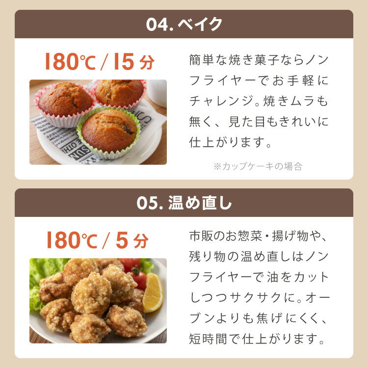 simplus ノンフライヤー 2L グリルプレート2種付き ノンオイルフライヤー エアフライヤー 電気フライヤー ノンオイル ヘルシー 温度調節 熱風 シンプラス SP-FRD01 コンパクト ひとり暮らし 家庭用【メーカー保証1年】