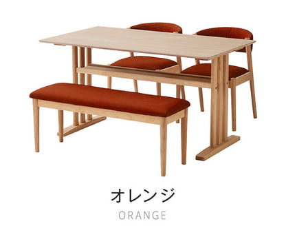 ダイニングセット 4点 4人掛け ワッフル テーブル幅135cm 【開梱設置付き】 ダイニングテーブル オーク 突板 天然木 チェア 木製 北欧 モダン おしゃれ 食卓セット 椅子 インテリア(代引不可)