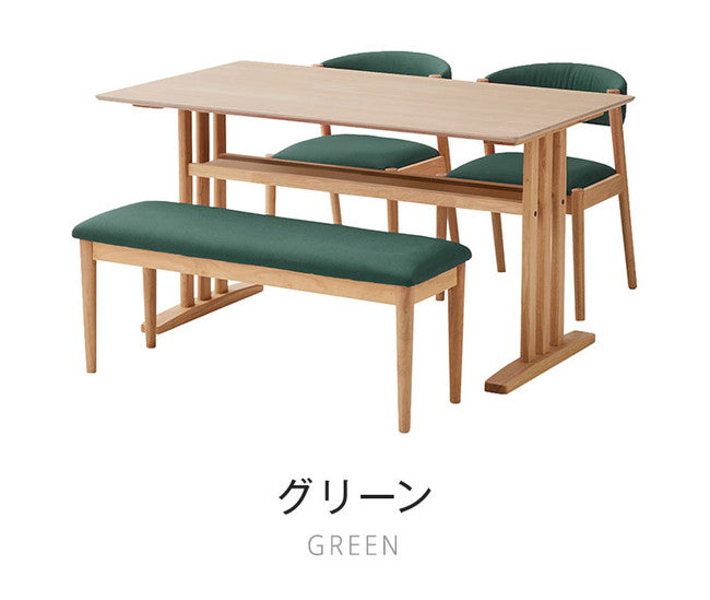 ダイニングセット 4点 4人掛け ワッフル テーブル幅135cm 【開梱設置付き】 ダイニングテーブル オーク 突板 天然木 チェア 木製 北欧 モダン おしゃれ 食卓セット 椅子 インテリア(代引不可)