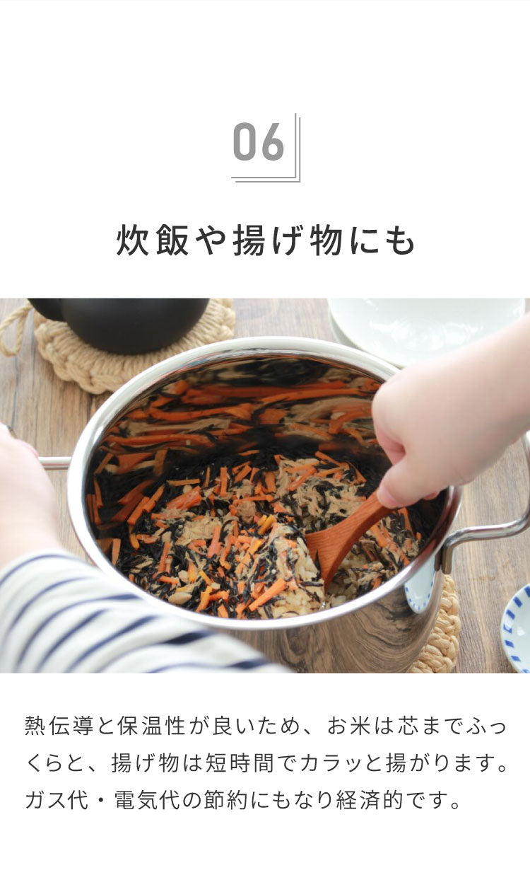 ジオ・プロダクト 日本製 パスタポット 21cm GEO-21P パスタ鍋 ガス火