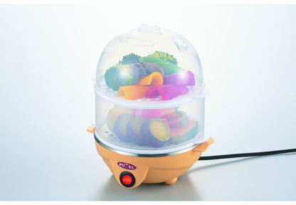 タマハシ 蒸し器 スチーマー 2段 蒸し機 小さい 電気 小さめ ステンレス おしゃれ 調理器具 そのまま食卓 調理家電 料理用 手軽 一人暮らし 一人用 温野菜 小型 蒸し野菜 二段