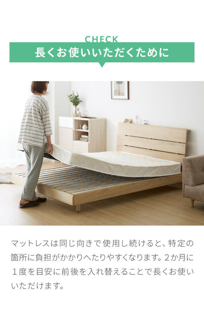 ボンネルコイル マットレス シングル 厚さ14cm 圧縮梱包 ホワイト 通気性 硬め ベッド ボンネルコイルロールマットレス ボンネル コイル スプリング ベッドマット マット 厚み14cm ロール梱包