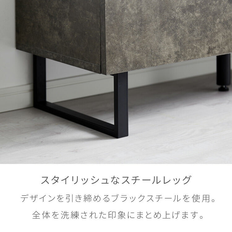 テレビボード ストーン調 幅180cm フラップ扉2杯テレビ台 180 ローボード ロータイプ TVボード TV台 セラミック調 グレー テレビラック AVラック リビング収納 おしゃれ テレビラック AVラック