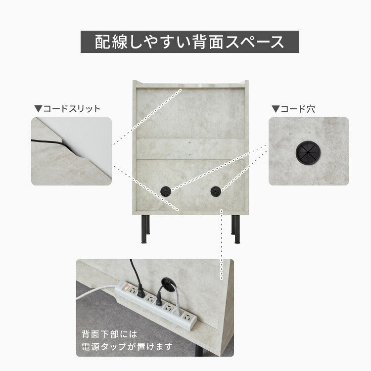キャビネット ストーン調 幅60cm チェスト リビングボード 開き扉 セラミック調 グレー 収納棚 サイドボード サイドチェスト サイドキャビネット テレビ台 ハイタイプ 脚付き スチール脚