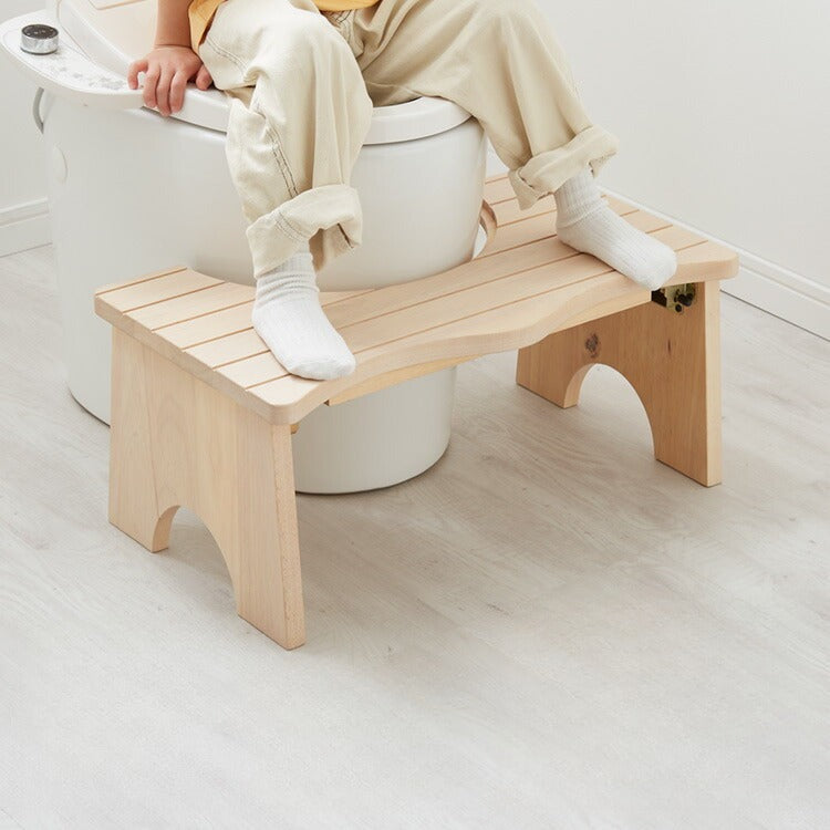 折りたたみ トイレ 踏み台 天然木 子ども 木製 ステップ ベンチ こども トイレトレーニング トイトレ 練習 幼児 子供 補助 折り畳み トイレ踏み台 玄関 洗面所