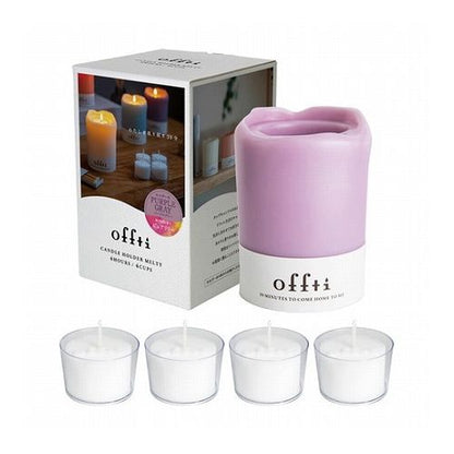 【3個セット】 ペガサスキャンドル offti キャンドルホルダー メルティー パープルグレー/ピュアリリー offti-06663103X3 雑貨 ホビー インテリア 雑貨 雑貨品(代引不可)