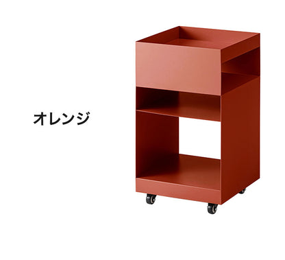 ワゴン スチールワゴン キャスター付き 棚付き 収納 モダン アクセント レトロ くすみカラー サイドテーブルワゴン サイドテーブル(代引不可)