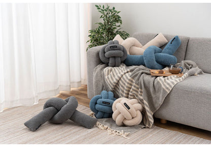 ロープクッション クッション 韓国 おしゃれ かわいい フロアクッション 結び目 ロープ インテリア 雑貨 北欧 柔らかい ベージュ ブルー グレー(代引不可)