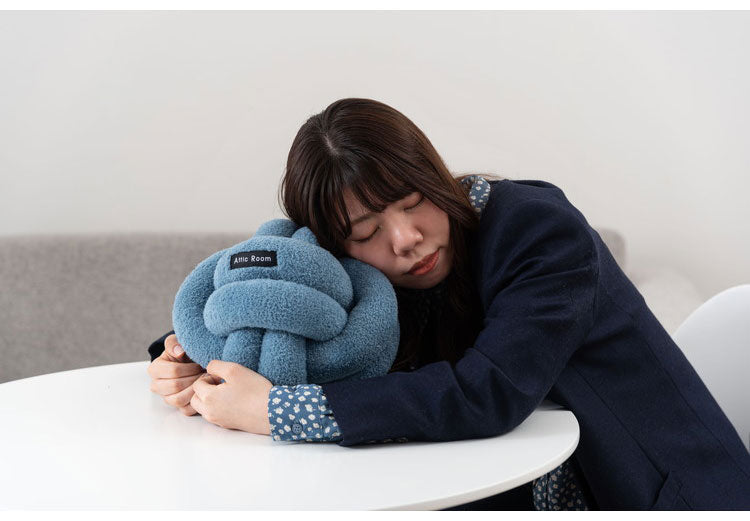 ボールクッション クッション 韓国 おしゃれ かわいい フロアクッション 結び目 ロープ インテリア 雑貨 北欧 柔らかい ベージュ ブルー グレー(代引不可)