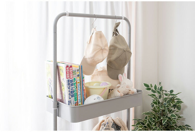 ハンガーワゴン LFS-52 東谷 ハンガーラック コートハンガー ワゴン ハンガー コート掛け 衣類収納 収納家具 洋服掛け ポールハンガー スチール キャスター付き ストッパー付き 高さ調整可能(代引不可)