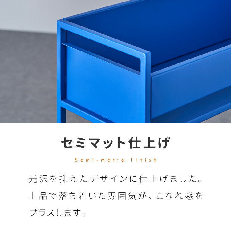 スチールラック 幅62.5cm 奥行24cm スリム プランター台 隙間収納 棚 ラック ディスプレイ アクセント 青 ブルー 差し色 ブルーインテリア 韓国インテリア 可愛い かわいい おしゃれ(代引不可)