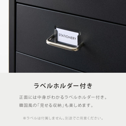 Roomnhome デスクワゴン 5段 キャビネット キャスター付き オフィスワゴン 書類ケース サイドワゴンキャビネット 縦型ファイルキャビネット キャスター付き 可動式キャビネット 韓国インテリア