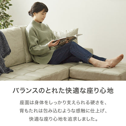 ソファ カウチソファ コンセント USB 充電 3人掛け L字型 あぐら ファブリックレザー 幅210 カウチ 組合せ ヴィンテージ 家族 リビング 革風 ルンバ お掃除 オットマン ロータイプ おしゃれ 座り心地(代引不可)