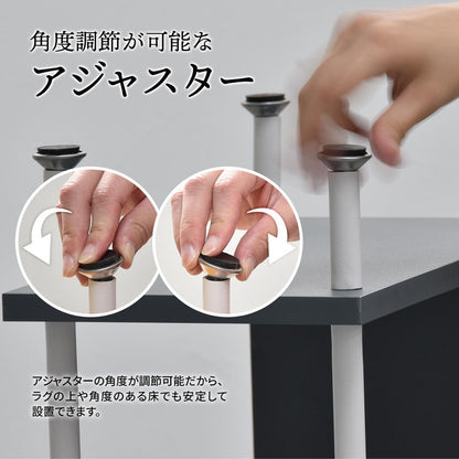 Noko ジグザグサイドテーブル ディスプレイにも使えるS字型コンパクトテーブル サイドテーブル ジグザグテーブル S字テーブル ディスプレイラック 観葉植物台 メラミン天板