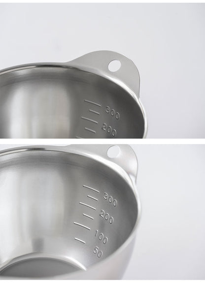 【2個セット】 日本製 燕三条 すっきり暮らす キレッキレボウル 片口 11cm 食洗機対応 18-8 ステンレス製 目盛り付き 衛生的 注ぎ口付き 液だれしない 注ぎやすい 玉子焼き 菓子作り プチボウル 便利(代引不可)