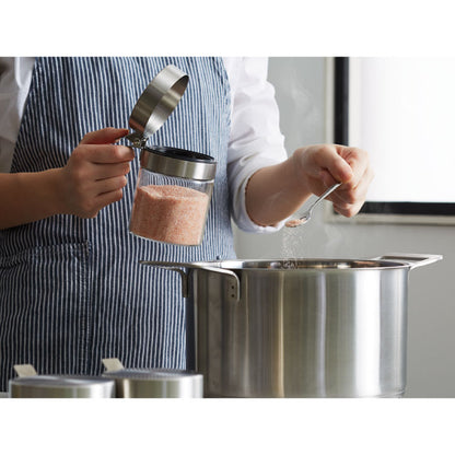 2個セット SALUS スカンディック スパイスジャー 300ml スプーン付き ガラス ステンレス 保存容器 調味料ポット 調味料入れ 砂糖 塩 コショウ スパイス セイラス おしゃれ(代引不可)