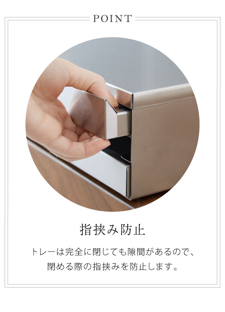 日本製 燕三条 2way 家電下スライドテーブル 幅55×奥行50 引出し収納付き 置くだけ簡単 スライドトレー ステンレス製 作業スペース レンジ下 トレー 作業台 完成品(代引不可)