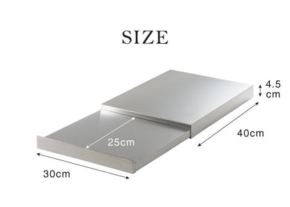 日本製 燕三条 家電下スライドテーブル 幅30×奥行40 置くだけ簡単 スライドトレー ステンレス製 作業スペース レンジ下 トレー 作業台 完成品(代引不可)