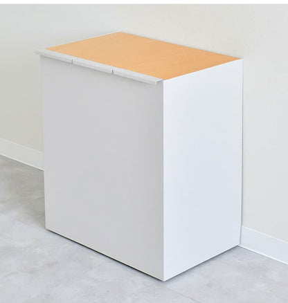 rootis 日本製 隠せるデザインゴミ箱 ダストボックス 15L×3分別 幅45cm 隠しキャスター 天然木 蓋付き スリム ダストボックス ゴミ箱 45リットル 45L おしゃれ(代引不可)