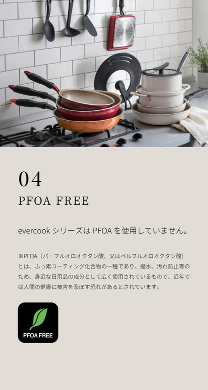 限定デザイン evercook エバークック IH ガス対応 玉子焼き 13×18cm ウォームグレー 500日保証