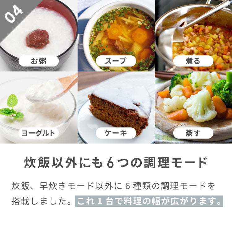 simplus シンプラス マイコン式 4合炊き炊飯器 SP-RCMC4 炊飯器 温度センサー付き 保温機能 ヨーグルト ケーキ