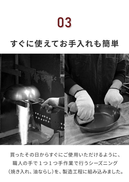 藤田金属 今日を元気にするお味噌汁パン 鉄鍋 片手鍋 16cm IH対応 日本製 PFOAフリー フッ素不使用 鍋 ガス火 軽い 油ならし不要 シーズニング不要 鉄分補給 木柄 六角 握りやすい フェムテック