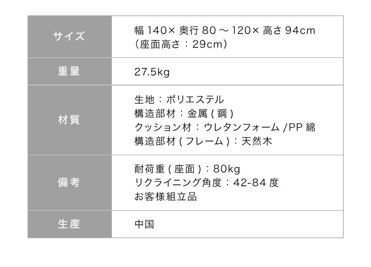 リクライニング ローソファ 2人掛け 6段階調節 ヘッド5段階ギア ハイバック 座椅子 ロータイプ ソファ sofa 北欧 ナチュラル ファブリック(代引不可)