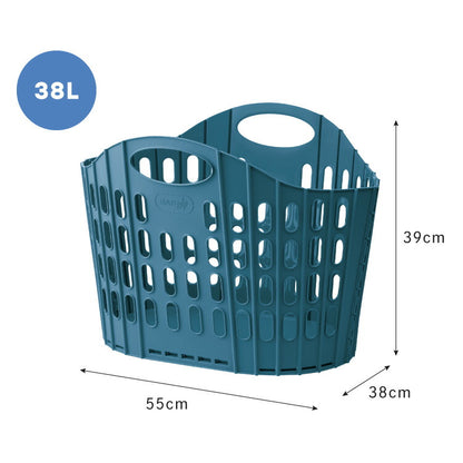 【20L/38L】ランドリーバスケット 折りたたみ おしゃれ 大容量 ラタン調 スリム 防水 洗濯 おすすめ 人気 持ち手付き 大きい 軽量 ランドリーバッグ 折り畳み