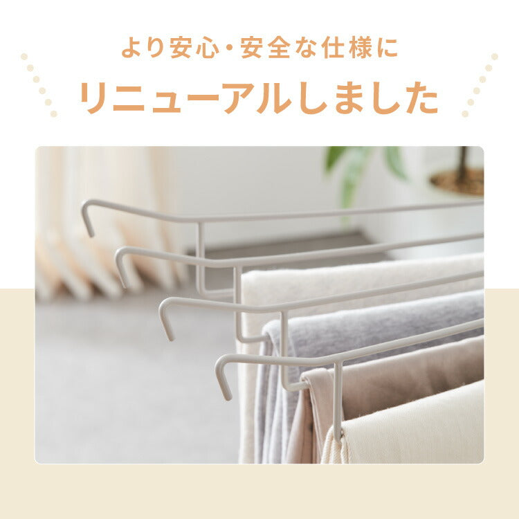 スラックスハンガー 20本掛け キャスター付き 幅76cm 奥行43cm 高さ