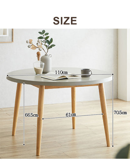コンクリート調 円形 ダイニングテーブル 110cm グレー天板 ウレタン塗装 ダイニング 机 円卓 丸 テーブル 北欧 モダン シンプル ナチュラル おしゃれ(代引不可)
