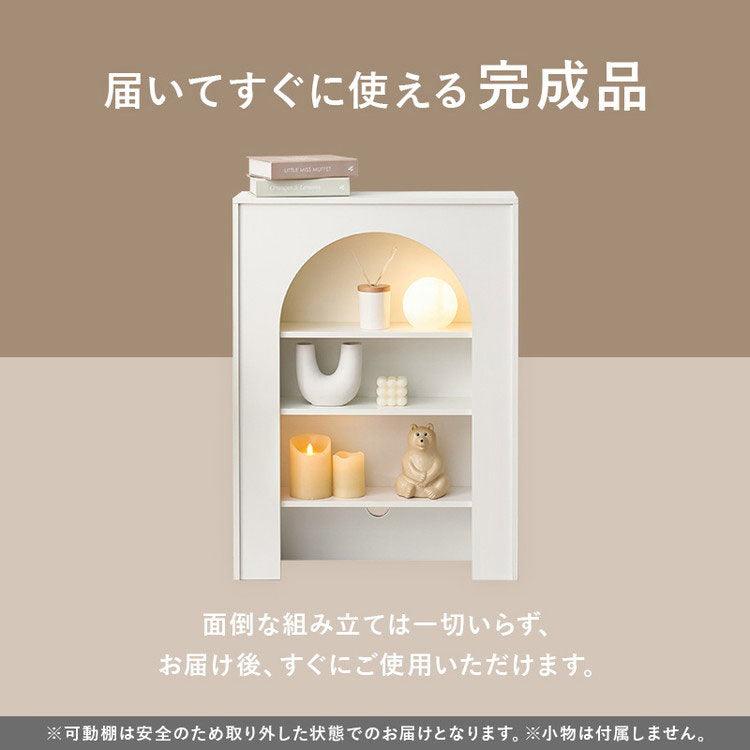 マントルピース 収納ラック 完成品 幅60cm 大人可愛い ホワイト 白 おしゃれ 可動棚 コード穴付き 奥行スリム 20cm ディスプレイ 棚 ラック 収納(代引不可)