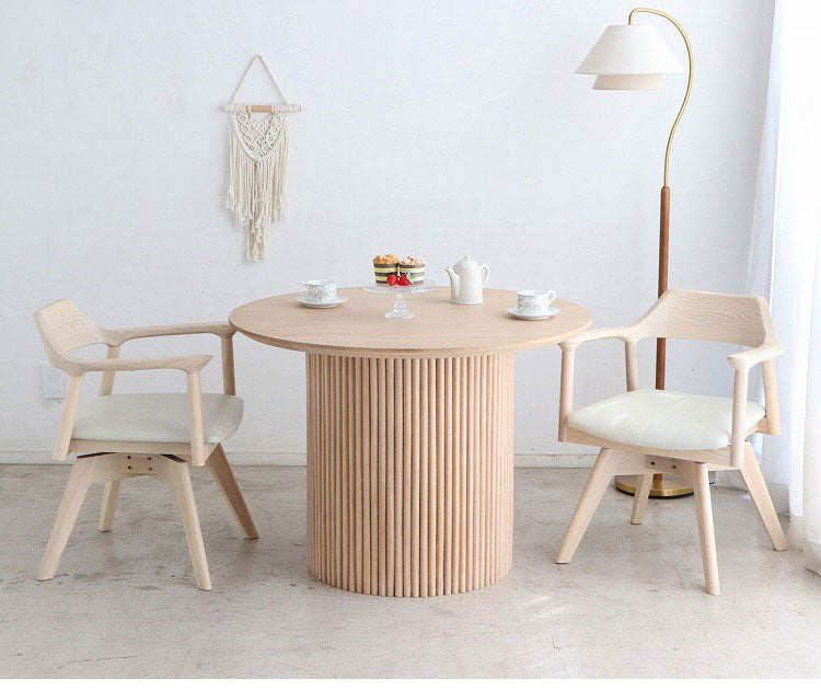 円形テーブル ロペス UT 円形 DT 100 東馬 ナチュラル ダイニングテーブル オーク突板 ラバーウッド 一本脚 モダン家具 北欧風 組立簡単 インテリア 丸テーブル 食卓テーブル シンプル家具(代引不可)