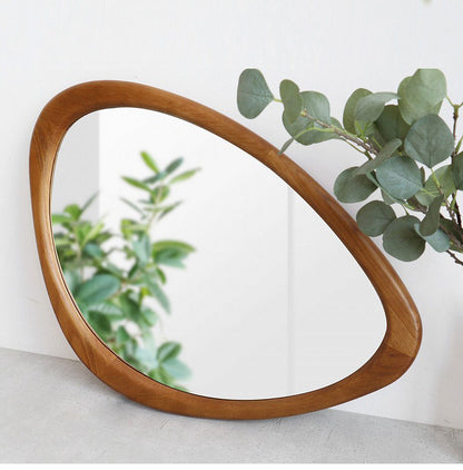 ウォールミラー 幅45 奥行2.2 高さ65 ミラー 壁掛けミラー デザインミラー インテリアミラー 丸型ミラー 不定形ミラー 玄関ミラー リビングミラー シンプル鏡 北欧風鏡(代引不可)