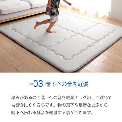 冷感ラグ カーペット 夏用 接触冷感 190×240cm 極厚 厚手 40mm ひんやりマット クール 防音 滑り止め 折りたたみ 収納 ラグマット 敷きパッド クールラグ 夏ラグ 赤ちゃん 涼感 おしゃれ 北欧(代引不可)