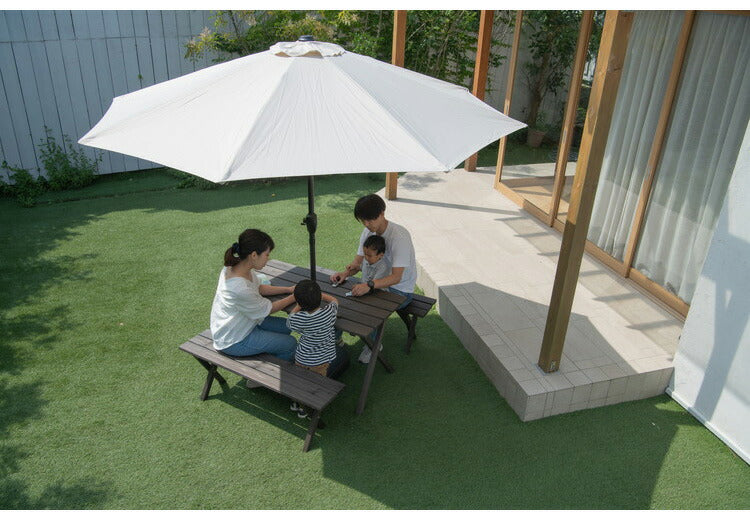ガーデンパラソル 角度が変えられるパラソル 約幅270cm ハンキングパラソル 大型 庭 ガーデン 遮光 パラソル シェード(代引不可)