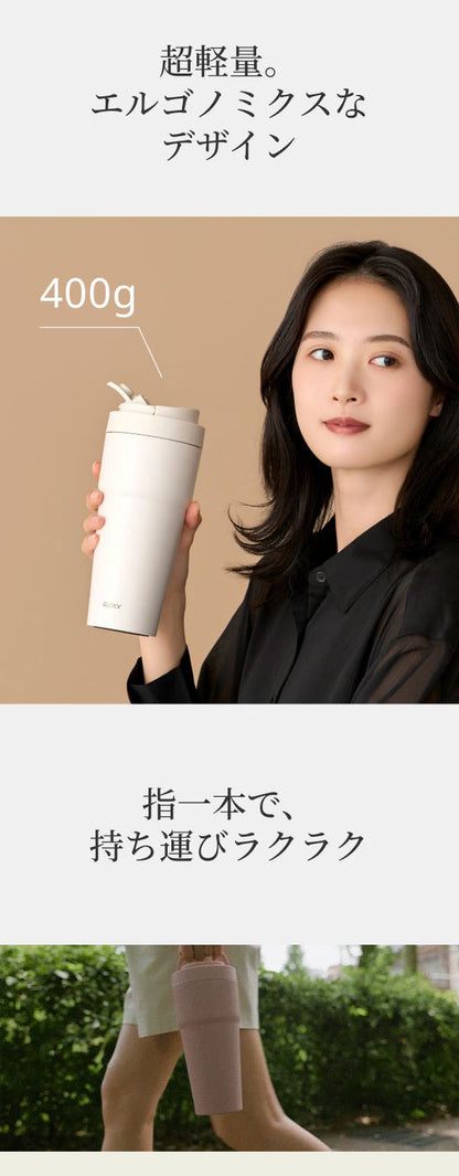 TICERA ストロータンブラー 770ml 金属臭フリー 美味しさキープ 真空2重構造 ボトル 水筒 保冷 保温 タンブラー WOKY WO-003(代引不可)