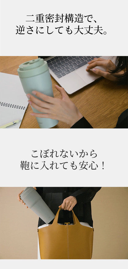 TICERA ストロータンブラー 770ml 金属臭フリー 美味しさキープ 真空2重構造 ボトル 水筒 保冷 保温 タンブラー WOKY WO-003(代引不可)