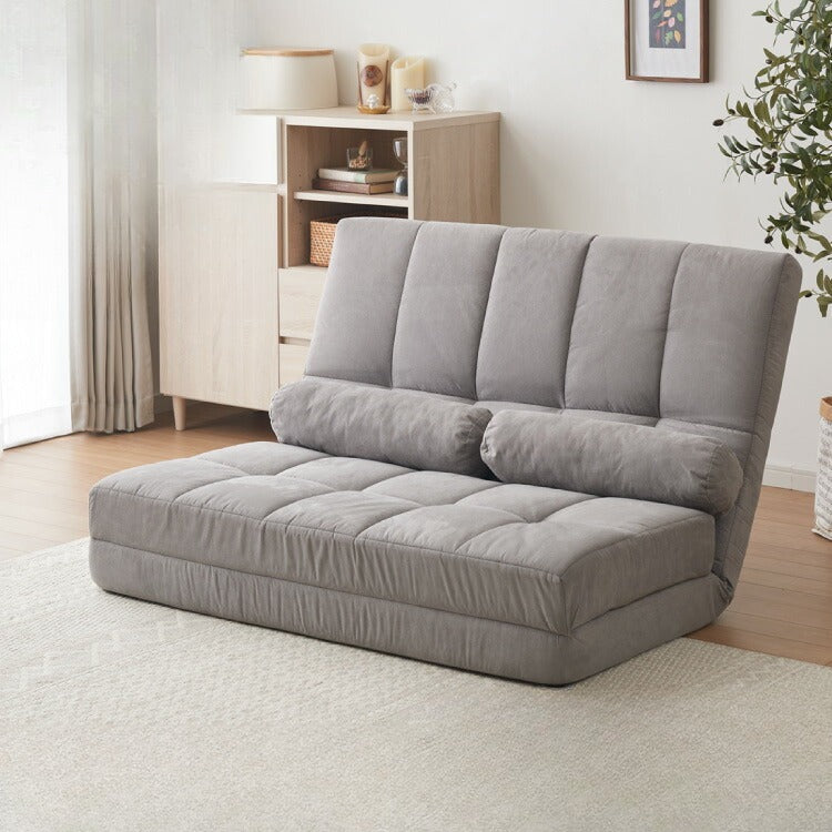 ハイバック リクライニングソファ 二人用 幅120cm 3WAY ワイド リクライニング 角度調整 防水加工 クッション付 おしゃれ シンプル ハイバックソファ ソファー 座椅子 フロアソファ ソファーベッド