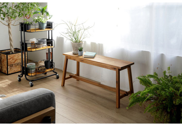 Jardin ジャルダン マホガニー ベンチ MHO-B90 天然木 ダイニングベンチ 木製 チェア 椅子 スツール 収納 おしゃれ ヴィンテージ アンティーク(代引不可)